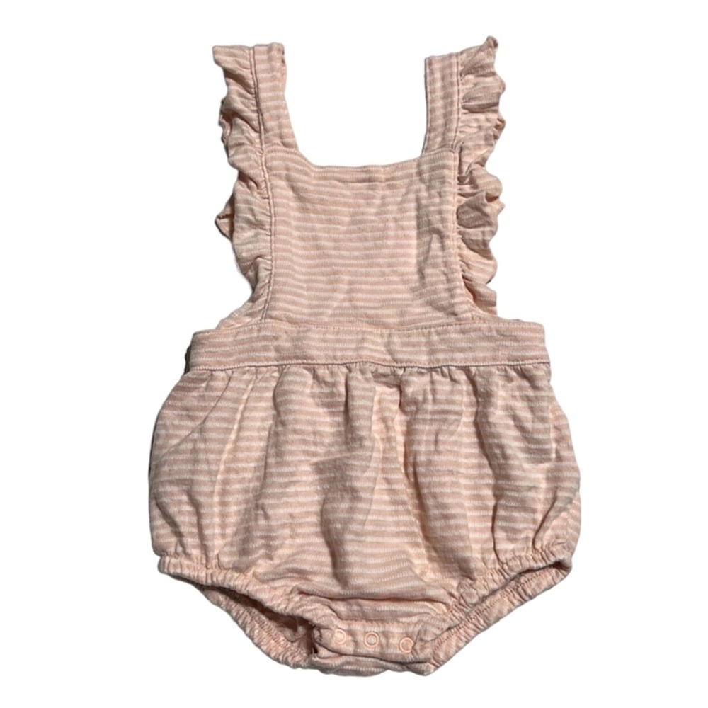 Cat & Jack ruffles & stripes bubble romper 6-9 months